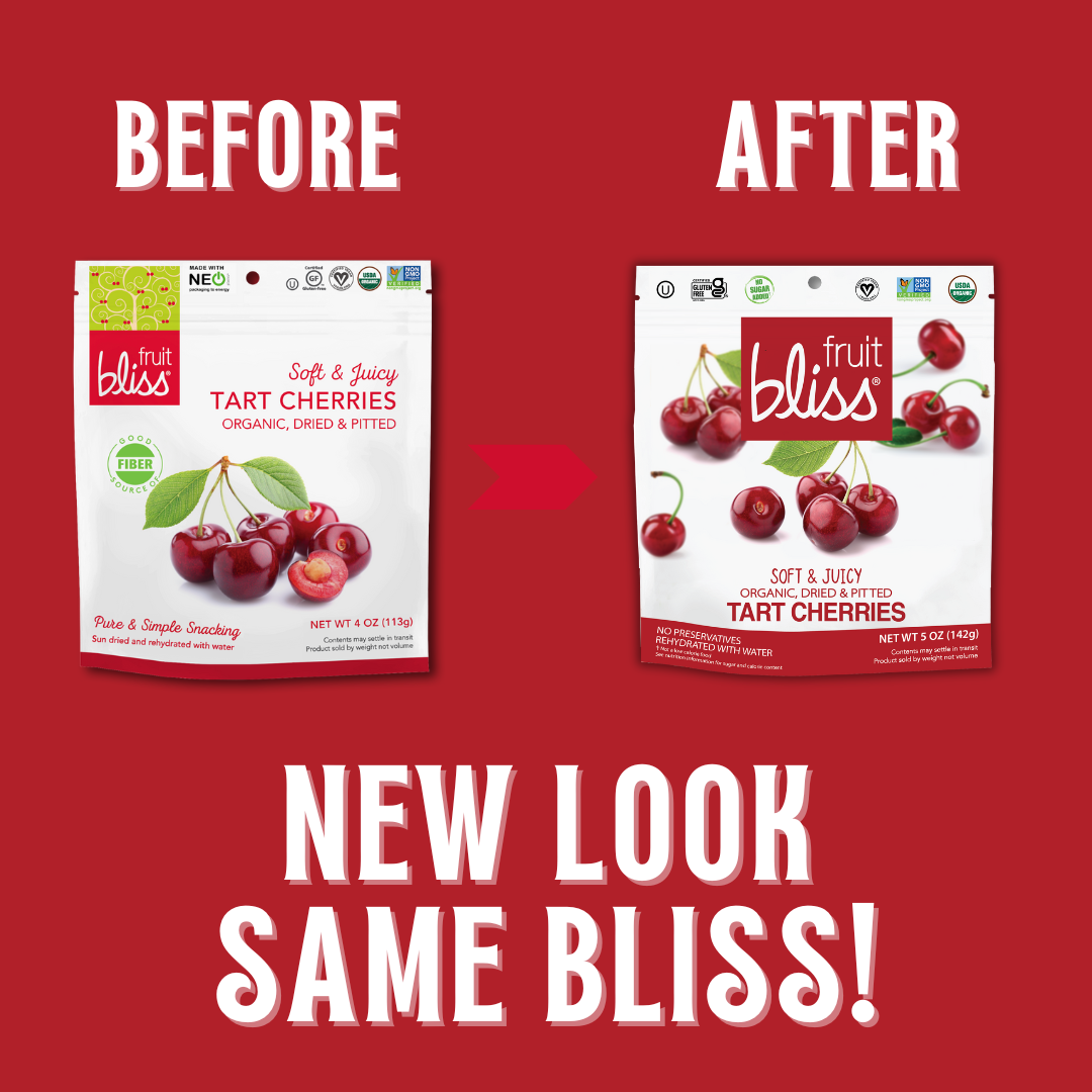 2-Pack Fruit Bliss Organic Tart Cherries Snacks (4 oz. each)