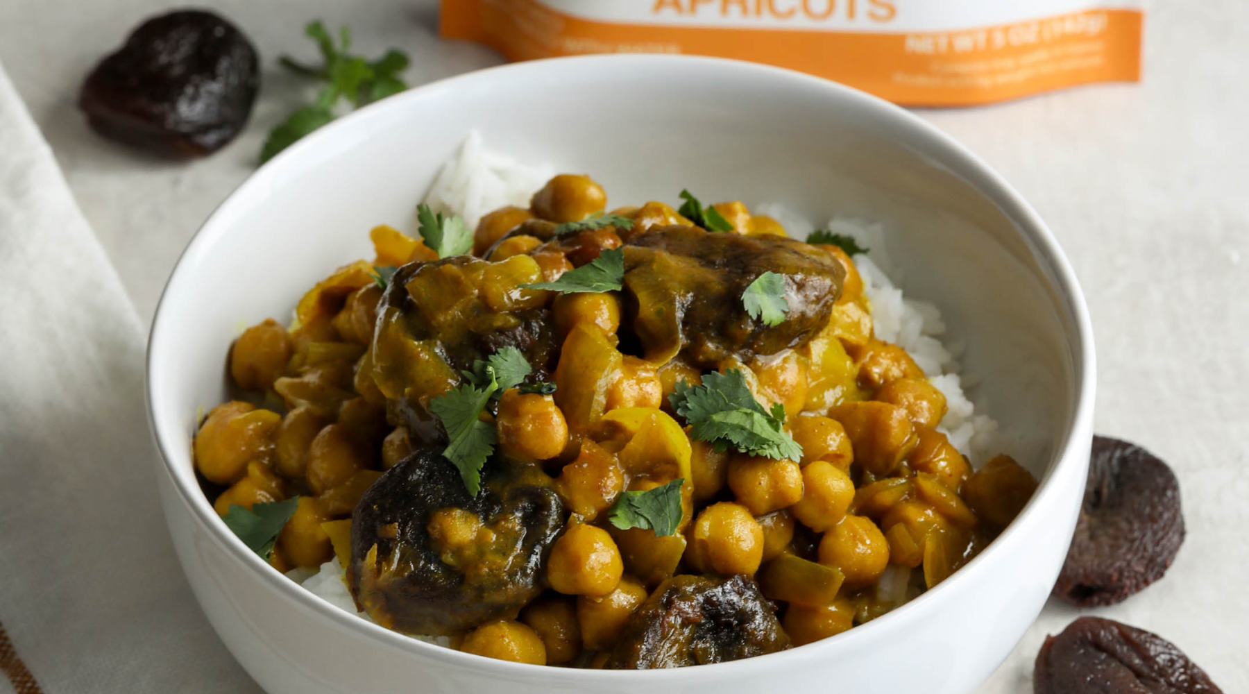 Chickpea Curry with Figs and Apricot