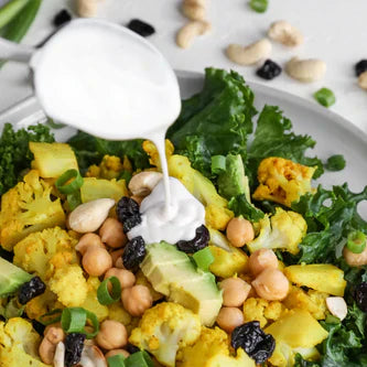 Curried Cauliflower Kale Salad