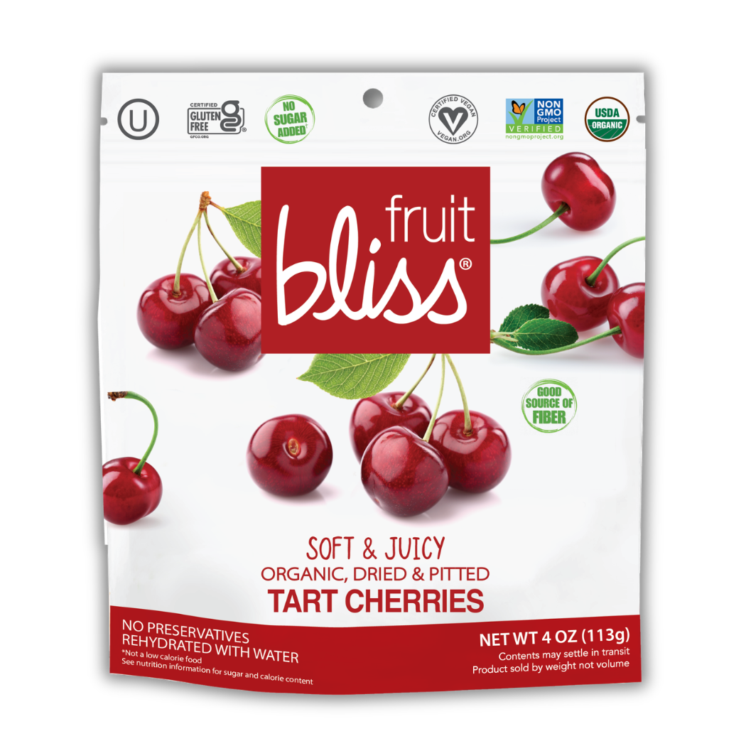 Fruit Bliss Organic Tart Cherries Snacks 4 oz. (Case of 6)