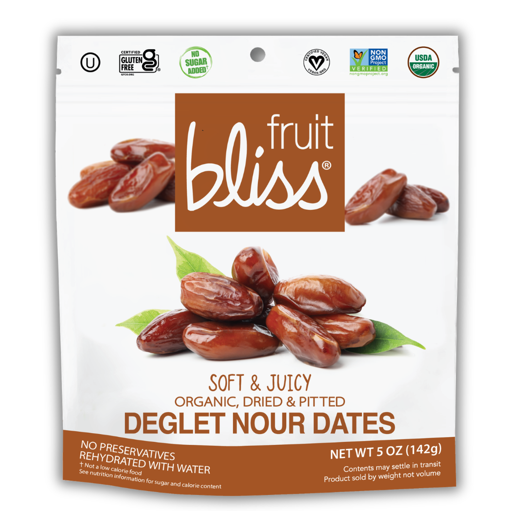 Fruit Bliss Organic Deglet Nour Dates Snacks 5 oz. (Case of 6)
