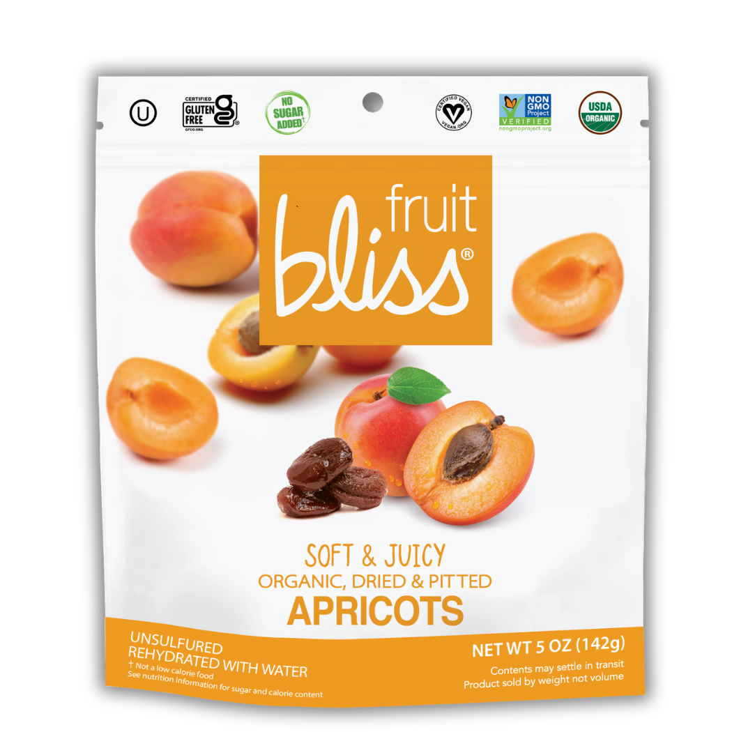 Fruit Bliss Organic Turkish Apricot Snacks 5 oz. (Case of 6)