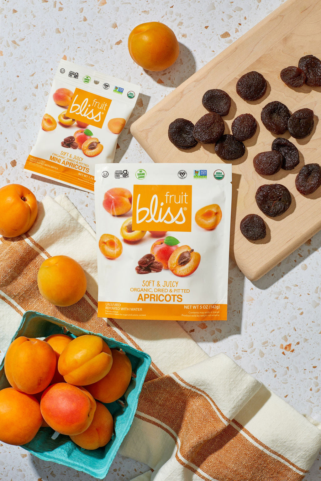 2-Pack Fruit Bliss Organic Turkish Apricot Snacks (5 oz. each)